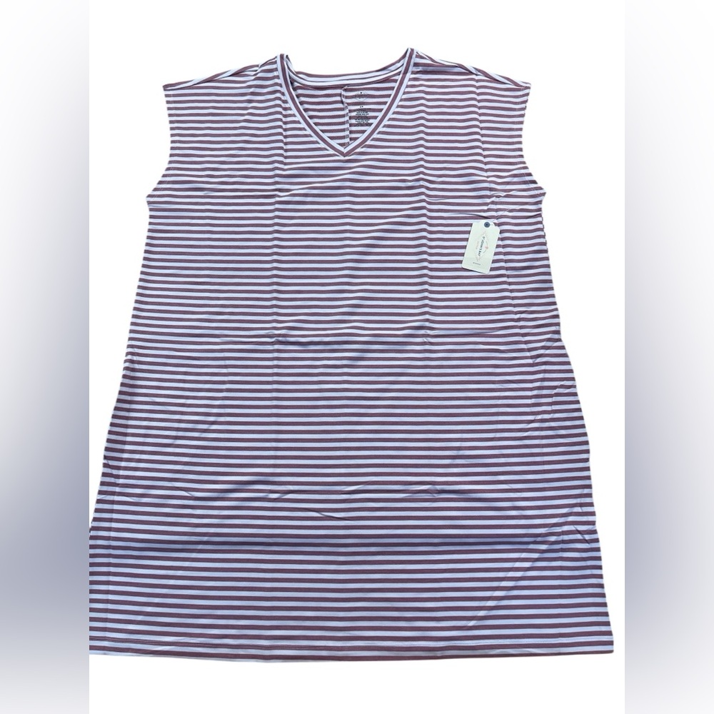 Tie Dye Stripe Dress Sleeveless 2X Plus